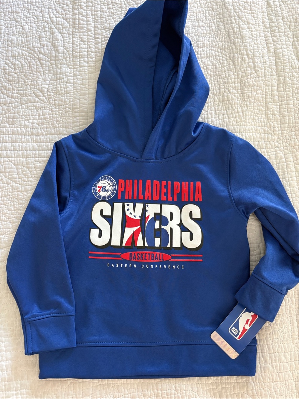 Philadelphia 76ers Kids Blue Hoodie - NBA